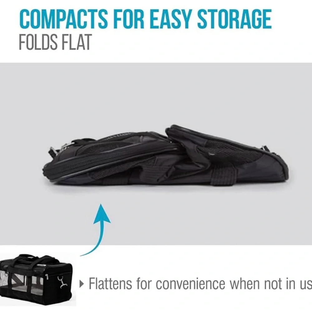 Black Pet Carrier for Dogs - Picture 8 of 14